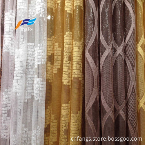 Polyester Embroidered Sheer Voile Upholstery Curtain Fabric